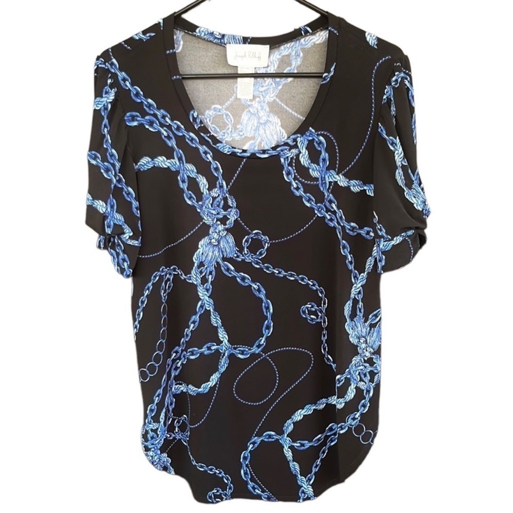 EUC Joseph Ribkoff Chain Print Top